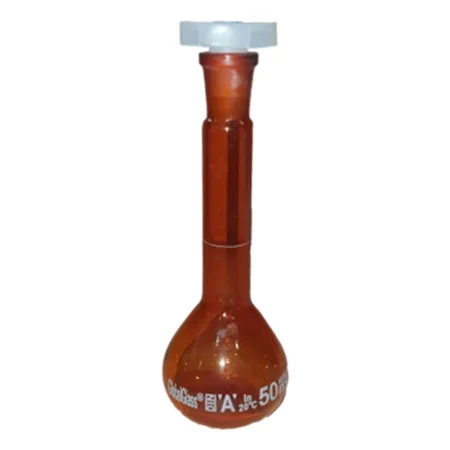 Matraz Aforado Ambar de 50 ml