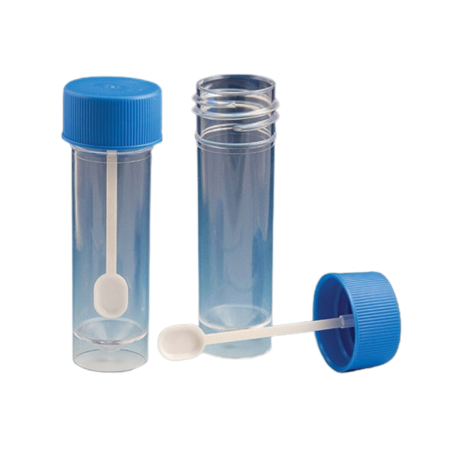 Envase para muestras 30 mL con cuchara GlobalRoll – Bolsa 50 unidades